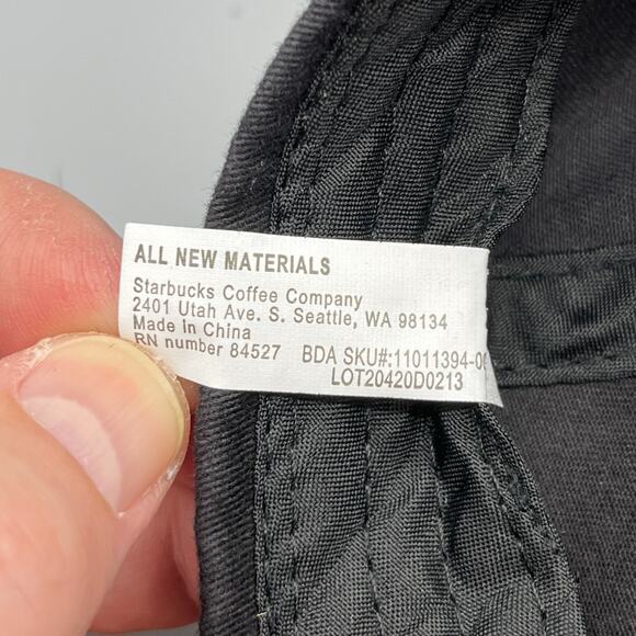 Starbucks‎ Hat Adult Employee Uniform Black Barista Coffee Shop - Picture 8 of 9